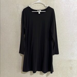 Just Be Black A-Line Long Sleeve Dress
